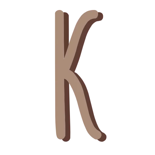 🤩 Эмодзи «Коричневые буквы, иконки» для Telegram