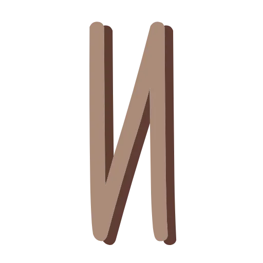 🤩 Эмодзи «Коричневые буквы, иконки» для Telegram