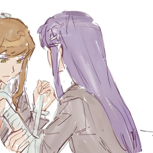 👄 Стикер «DDLC YURI ;; stickers» для Telegram