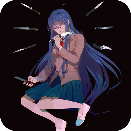 🎫 Стикер «DDLC YURI ;; stickers» для Telegram