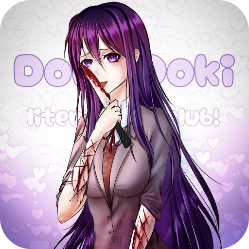 💇 Стикер «DDLC YURI ;; stickers» для Telegram