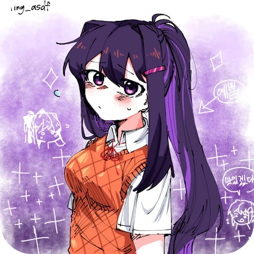 👄 Стикер «DDLC YURI ;; stickers» для Telegram
