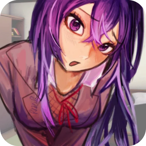 👍 Стикер «DDLC YURI ;; stickers» для Telegram