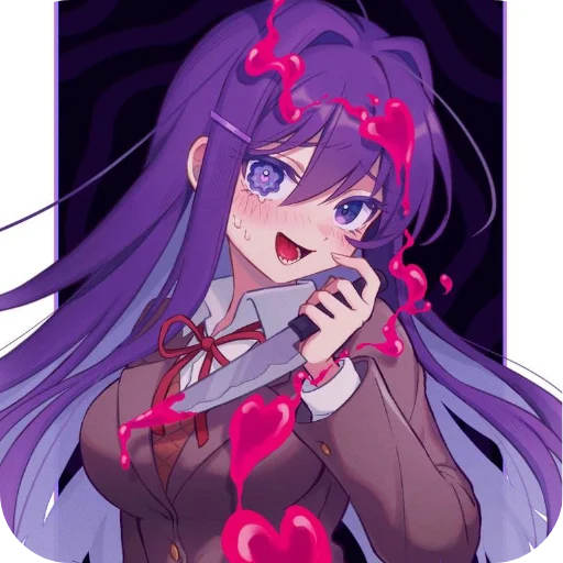 📖 Стикер «DDLC YURI ;; stickers» для Telegram