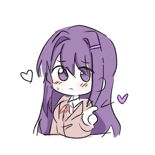 👄 Стикер «DDLC YURI ;; stickers» для Telegram