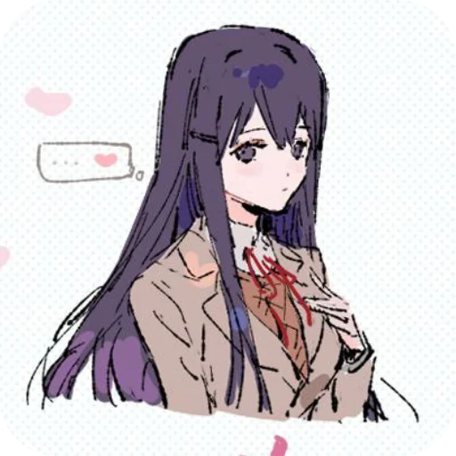 👄 Стикер «DDLC YURI ;; stickers» для Telegram