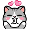 😘 Эмодзи «❤ DOUHUA Cat» для Telegram