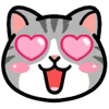 😍 Эмодзи «❤ DOUHUA Cat» для Telegram