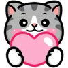 ❤️ Эмодзи «❤ DOUHUA Cat» для Telegram