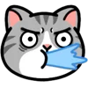 😮 Эмодзи «❤ DOUHUA Cat» для Telegram