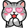 😍 Эмодзи «❤ DOUHUA Cat» для Telegram