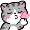 😘 Эмодзи «❤ DOUHUA Cat» для Telegram