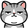 😑 Эмодзи «❤ DOUHUA Cat» для Telegram