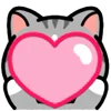 ❤️ Эмодзи «❤ DOUHUA Cat» для Telegram
