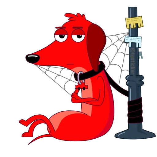 😑 Стикер «Taxi Dachshund» для Telegram