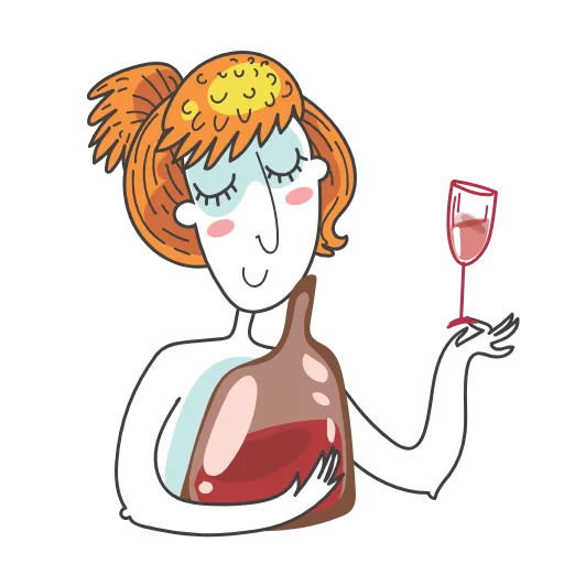 🍷 Эмодзи «Дамочка» для Telegram