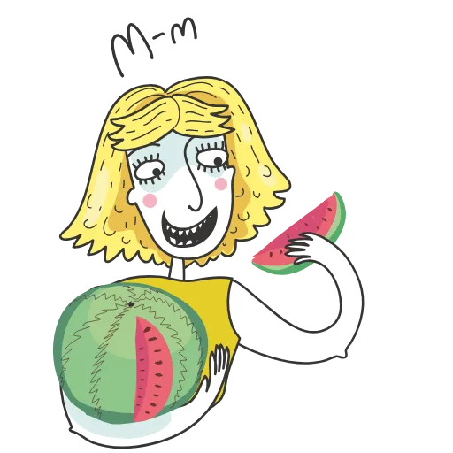 🍉 Эмодзи «Дамочка» для Telegram