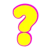 ❓ Эмодзи «Яркие жёлтые буквы» для Telegram