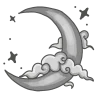 🤩 Эмодзи «Серый шрифт, иконки» для Telegram