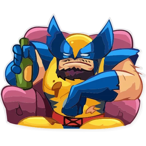 🍺 Эмодзи «Deadpool • Wolverine • Lady Deadpool» для Telegram