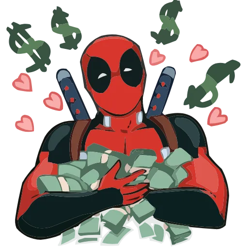 🤑 Эмодзи «Deadpool • Wolverine • Lady Deadpool» для Telegram