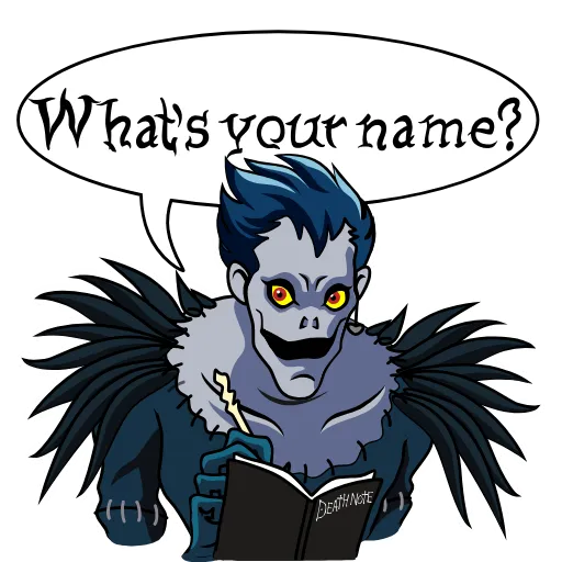 😈 Эмодзи «Death Note - тетрадь смерти.» для Telegram