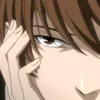 😟 Эмодзи «🤔 Death Note - аниме тетрадь смерти» для Telegram