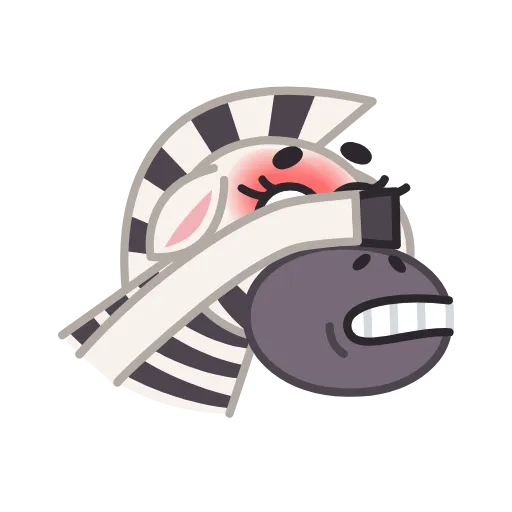 😳 Эмодзи «Debra Zebra» для Telegram
