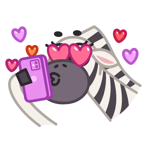 😍 Эмодзи «Debra Zebra» для Telegram