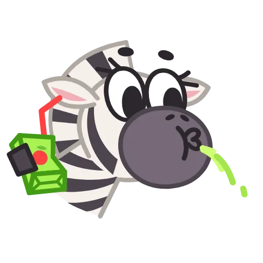 😳 Эмодзи «Debra Zebra» для Telegram