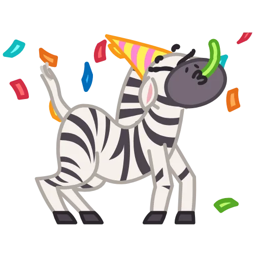 🥳 Эмодзи «Debra Zebra» для Telegram