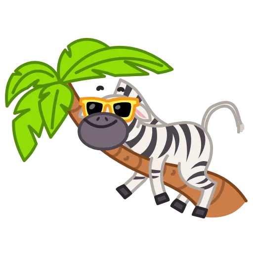 😎 Эмодзи «Debra Zebra» для Telegram