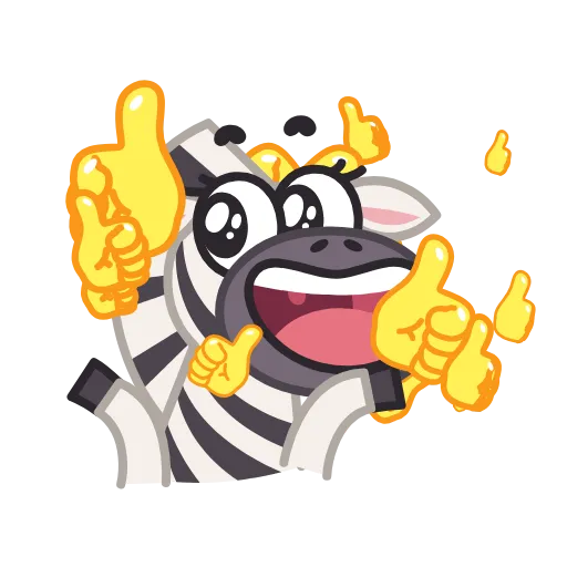 👍 Эмодзи «Debra Zebra» для Telegram
