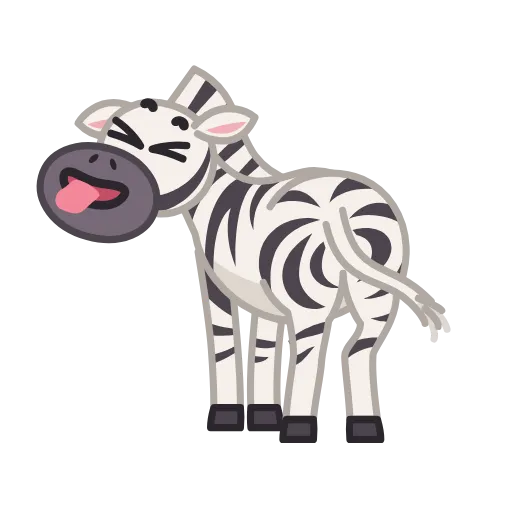 😜 Эмодзи «Debra Zebra» для Telegram