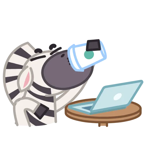 👩‍💻 Эмодзи «Debra Zebra» для Telegram