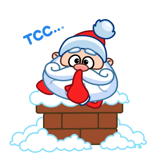 🤫 Эмодзи «Дед Мороз» для Telegram