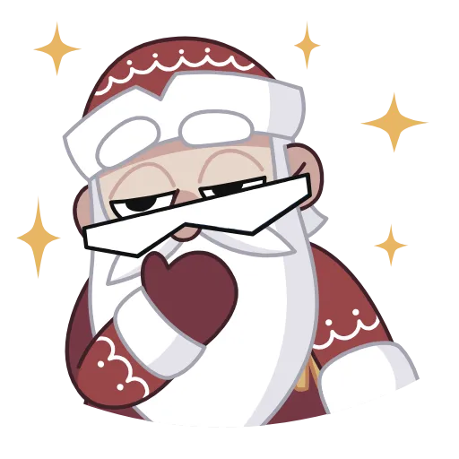 🤩 Эмодзи «Дед Мороз И» для Telegram