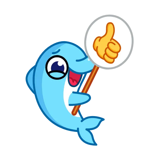 🌟 Эмодзи «Дельфинчик» для Telegram