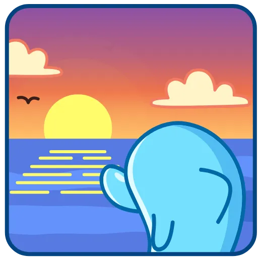 🌟 Эмодзи «Дельфинчик» для Telegram