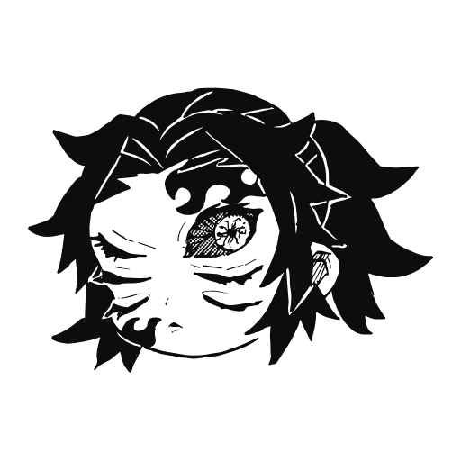 👁‍🗨 Эмодзи «Demon Slayer ( adaptive)» для Telegram