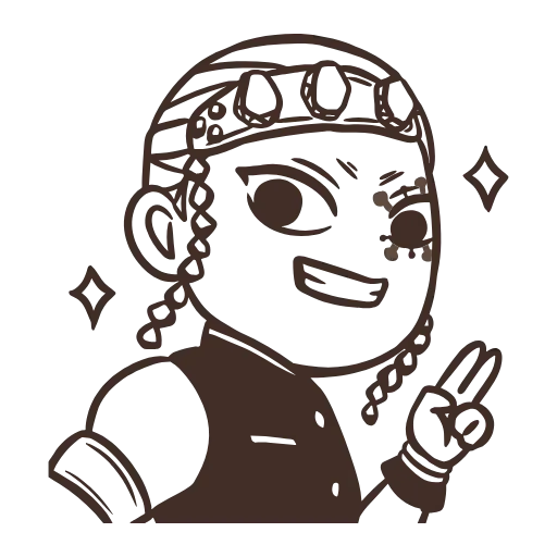 ✌️ Эмодзи «Demon Slayer ( adaptive)» для Telegram