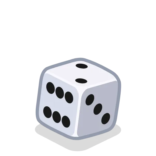 2️⃣ Эмодзи «Dice Cube» для Telegram