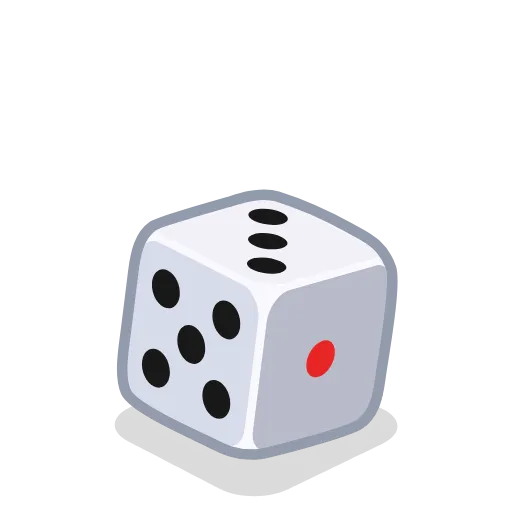 3️⃣ Эмодзи «Dice Cube» для Telegram