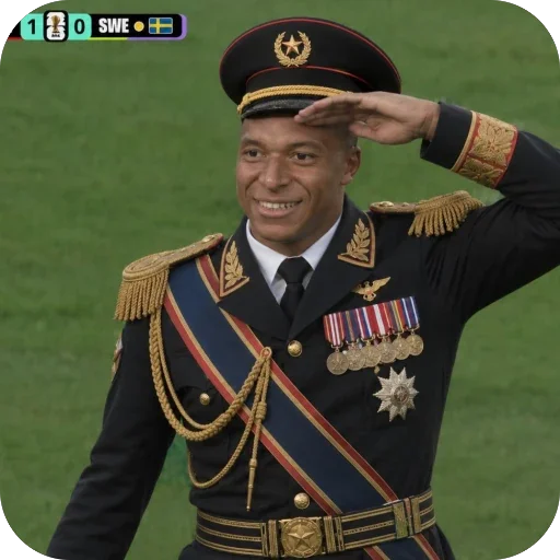 🫥 Стикер «Dictator Mbappe» для Telegram