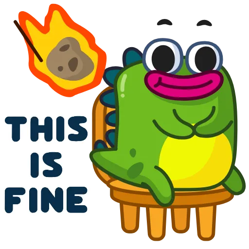 😐 Эмодзи «Din The Dino» для Telegram