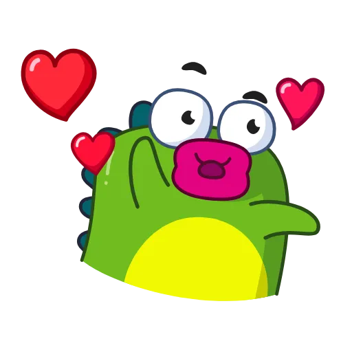 😘 Эмодзи «Din The Dino» для Telegram