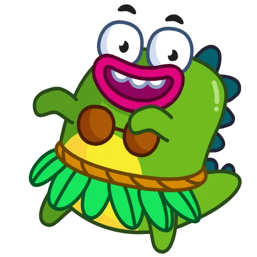 😃 Эмодзи «Din The Dino» для Telegram