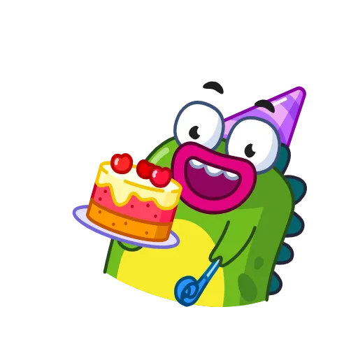 🥳 Эмодзи «Din The Dino» для Telegram