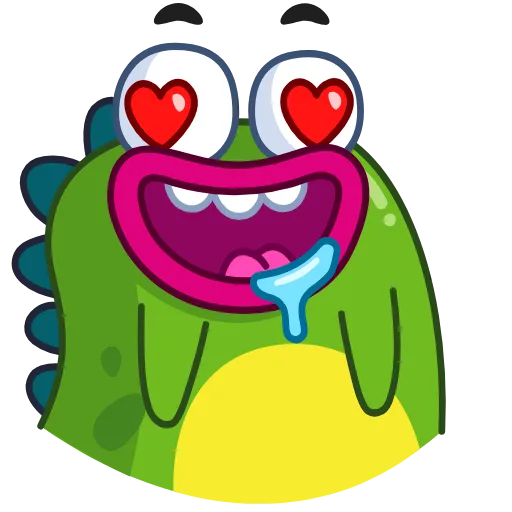 😍 Эмодзи «Din The Dino» для Telegram