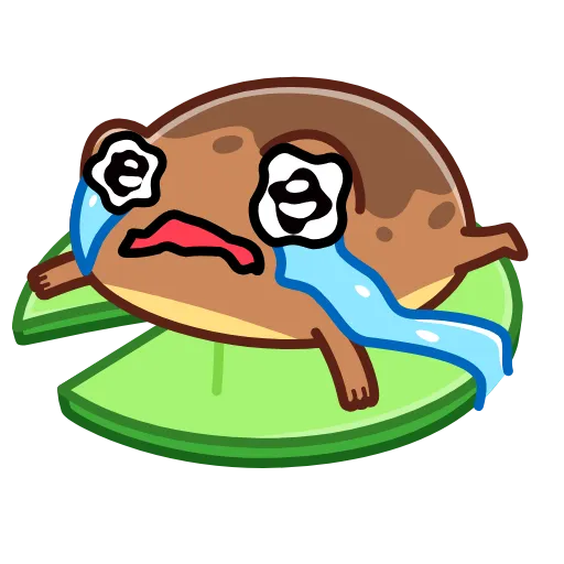 😭 Эмодзи «Disgruntled Toad» для Telegram